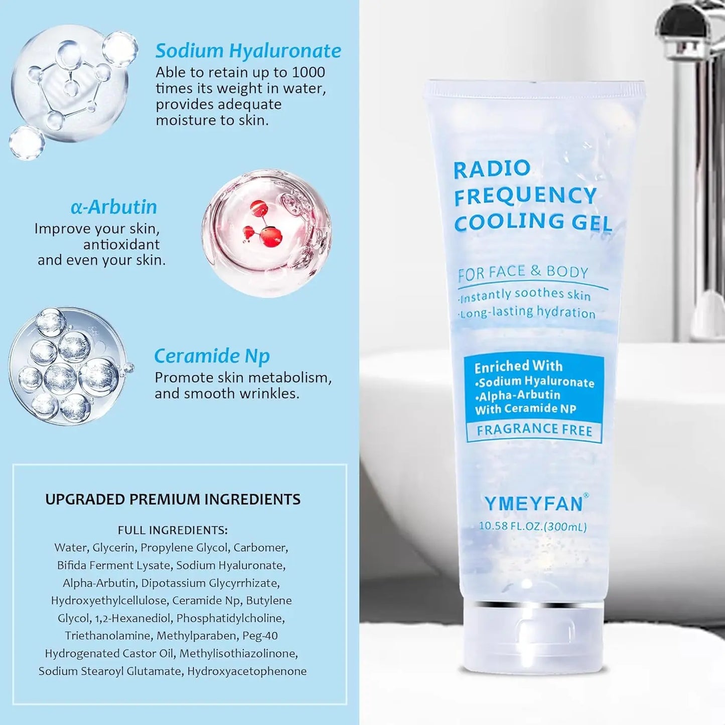Conductive Facial Gel with Hyaluronic Acid