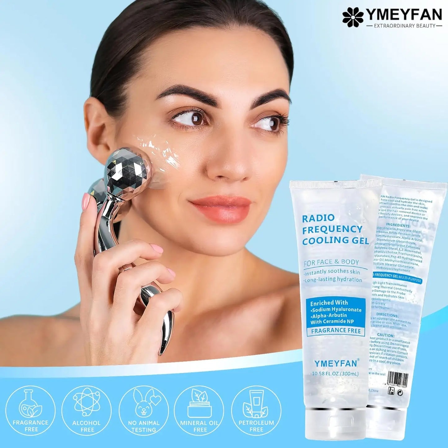 Conductive Facial Gel with Hyaluronic Acid