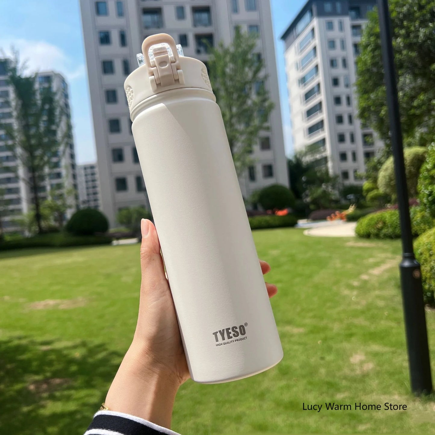 Stainless Steel Thermal Bottle with Straw