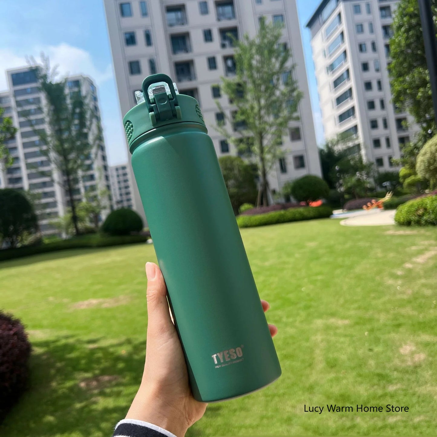 Stainless Steel Thermal Bottle with Straw