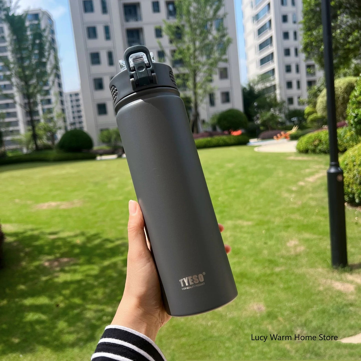 Stainless Steel Thermal Bottle with Straw