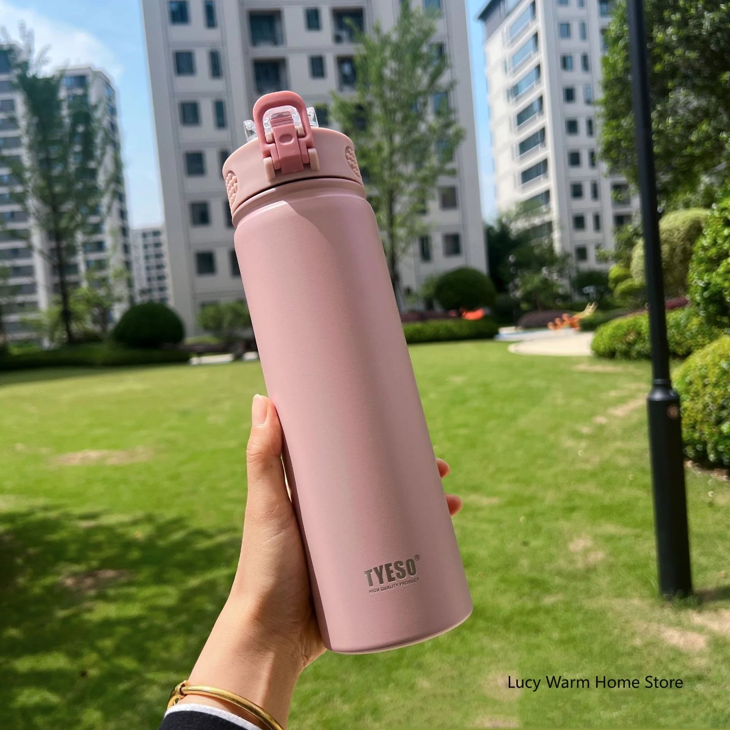 Stainless Steel Thermal Bottle with Straw