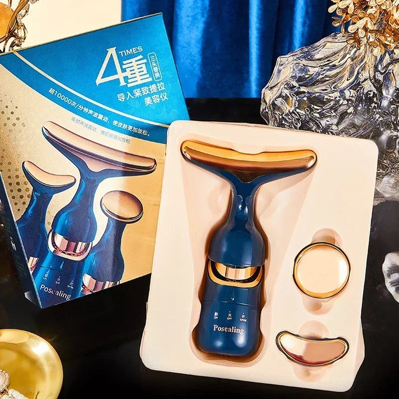 3-in-1 Microcurrent Face & Neck Massager