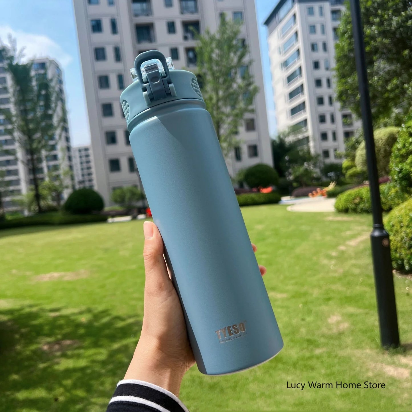 Stainless Steel Thermal Bottle with Straw