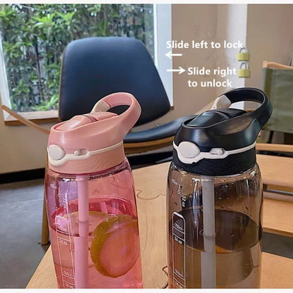 1L Sports Water Bottle with Straw