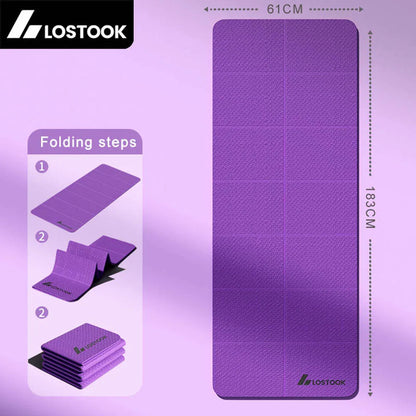 Foldable Eco-Friendly TPE Yoga Mat